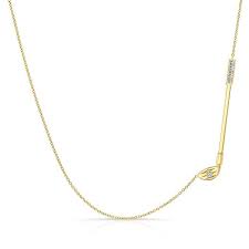 diamond golf gold necklace